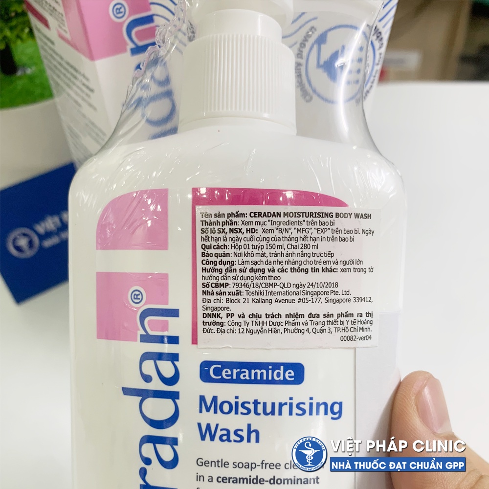 Sữa tắm dưỡng ẩm Ceradan cho trẻ em và người lớn - Ceradan Moisturising Body Wash