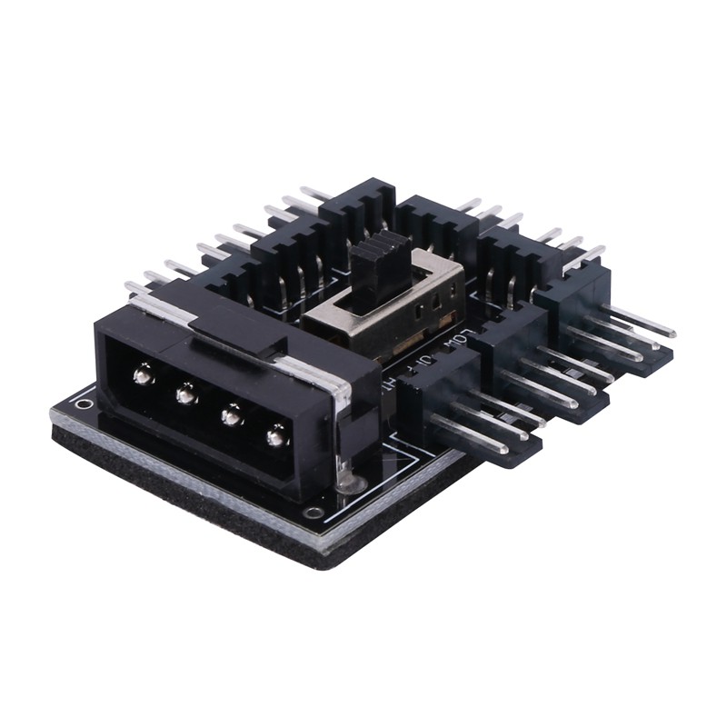 Pc 1 To 8 4pin Molex Cooling Fan Hub Splitter Pwm 3pin