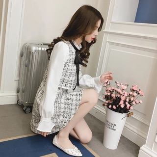 [ORDER] SET VÁY DẠ MIX SƠ MI ULLZANG 2018