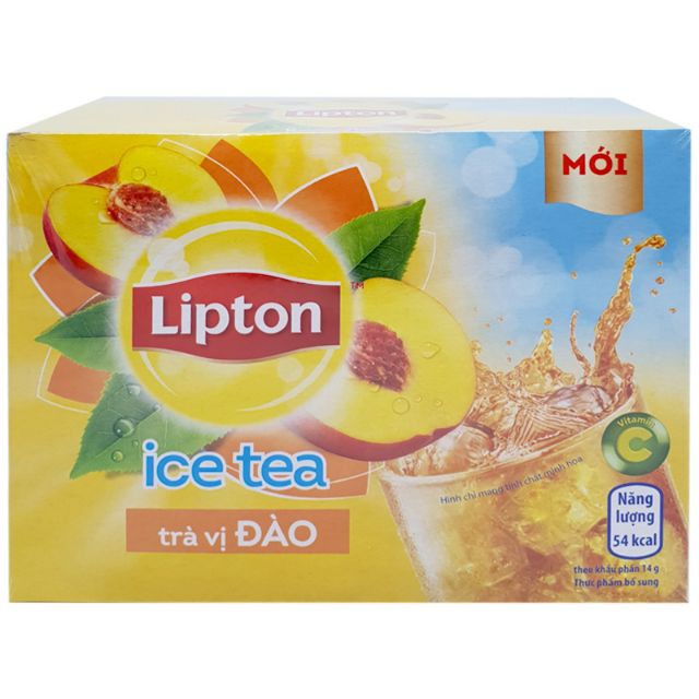 Trà Lipton chanh mật ong/đào hòa tan 16 gói. date mới