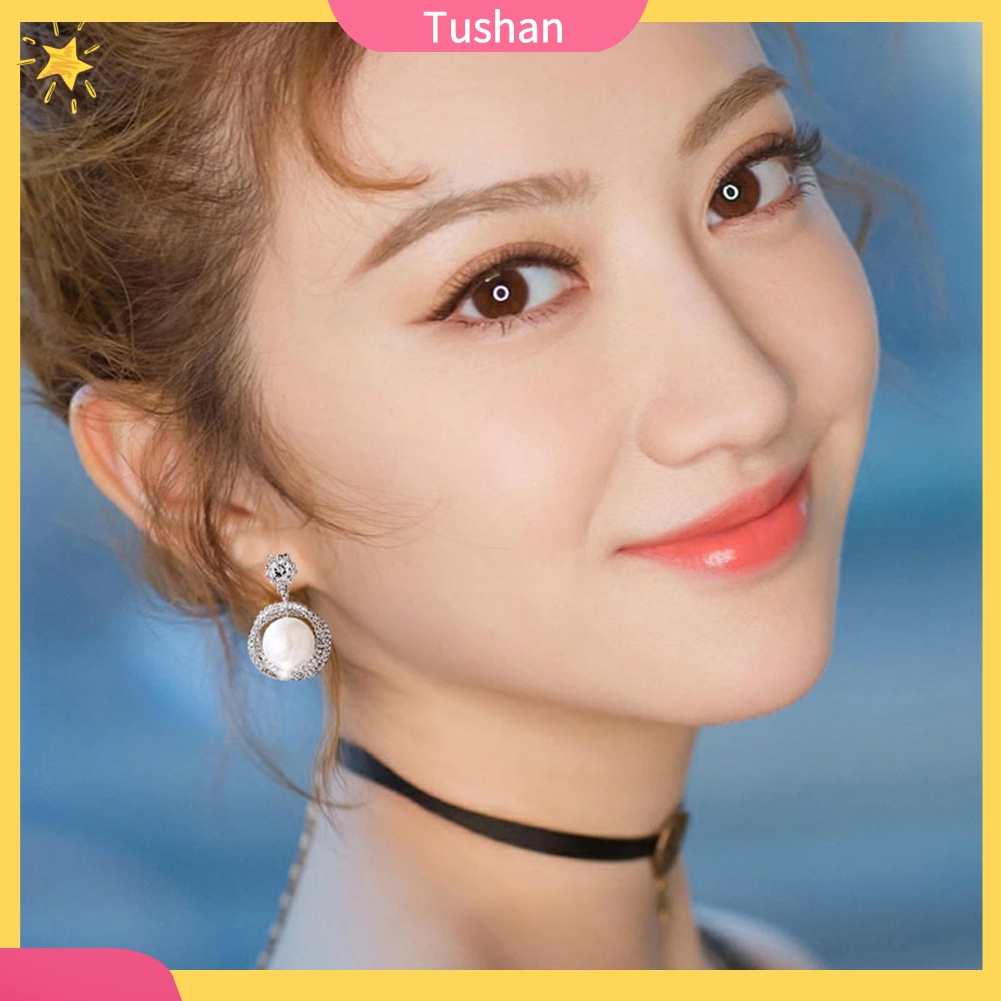 Khuyên Tai Nữ Dài Đính Ngọc Thời Trang