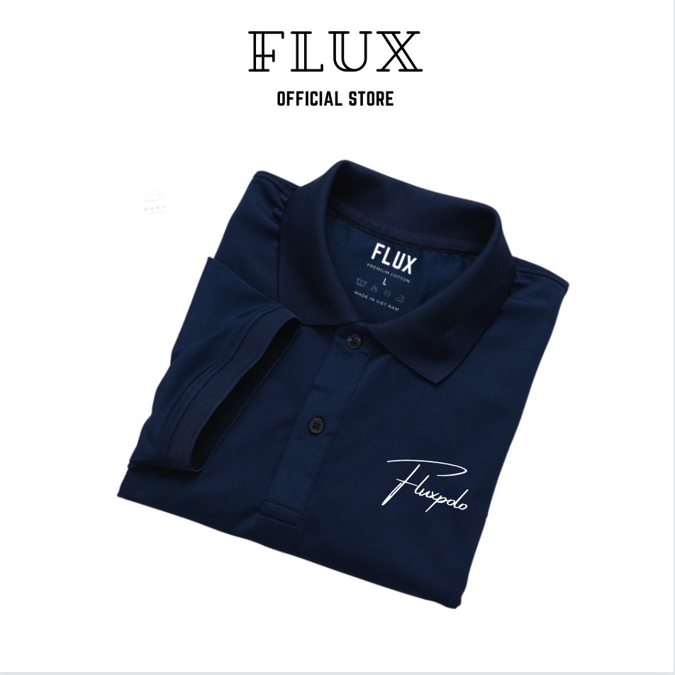 Áo thun Polo nam FLUX chữ ký hoạ tiết, vải cá sấu xịn, chuẩn form APL01