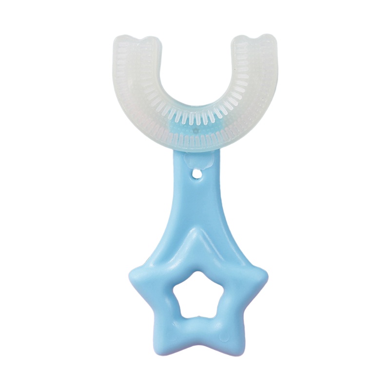 Bàn Chải Đánh Răng Đầu Chữ U 360 Độ Bằng Silicon Mềm Cho Bé