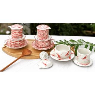 Bộ cafe phin đĩa ủ giữ nhiệt Bát Tràng