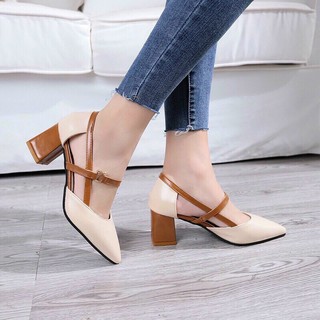 (Order 7-10 ngày) Giày cao gót da mềm công sở 5p size 35-40 (BB)