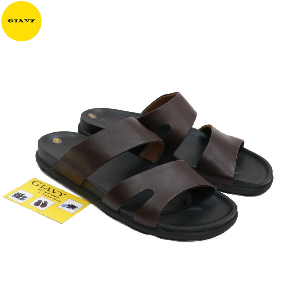 Dép nam quai da thời trang DU9288/8 - GIÀY GIAVY