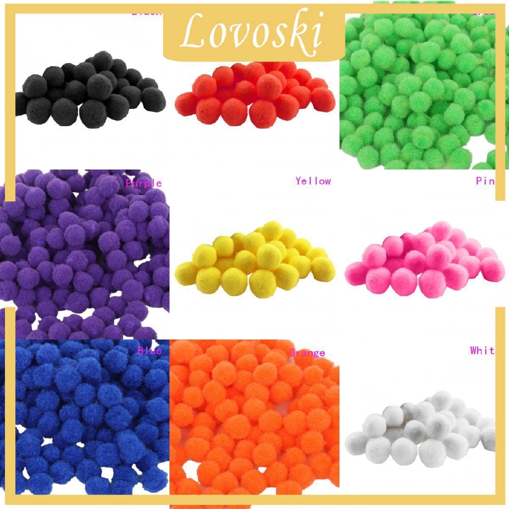 Gói 100 / 200 / 500 Quả Cầu Lông Xù Nhỏ Màu Sắc 18mm Dùng Làm Đồ Thủ Công