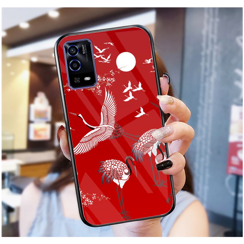 Ốp Lưng OPPO A55 mặt kính cường lực cao cấp