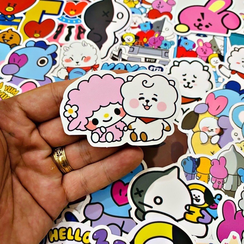 [Set 50 cái] Sticker BT21 chống thấm cao cấp chất lượng | BigBuy360 - bigbuy360.vn