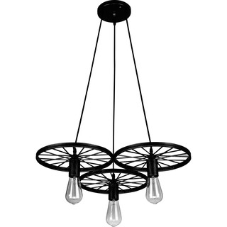 BỘ ĐÈN THẢ 3 BÁNH XE QUÁN CAFE, SALON TÓC SIÊU ĐẸP + KÈM BÓNG LED EDISON 4W ÁNH SÁNG VÀNG(GIỐNG HÌNH 100%)