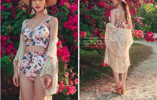 (Có sẵn) set bikini hoa 2 mảnh siêu hot hè 2019