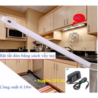 Đèn led cảm ứng vẫy tay lắp tủ bếp 900mm bóng 11w kèm nguồn 12V2A