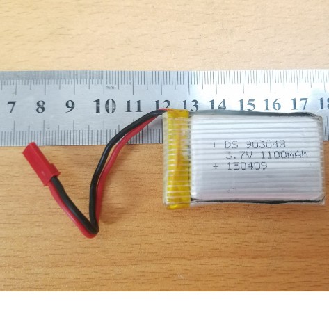 hanoitoy Pin sạc lipo 3.7v 1100mah chân đỏ JST dùng cho xe,máy bay,và các sản phẩm điều khiển từ xa