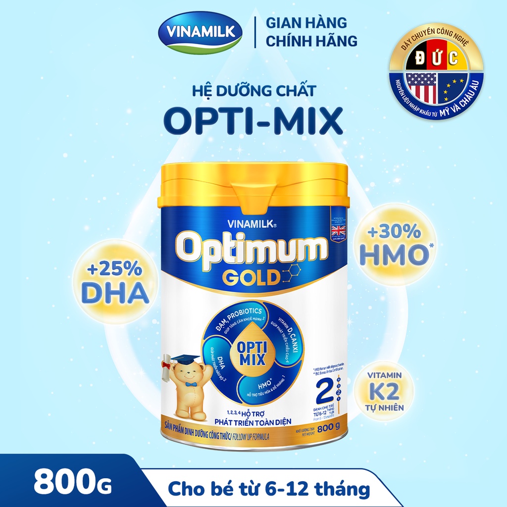 Sữa bột Optimum Gold 2 800g (cho trẻ từ 6 - 12 tháng tuổi)