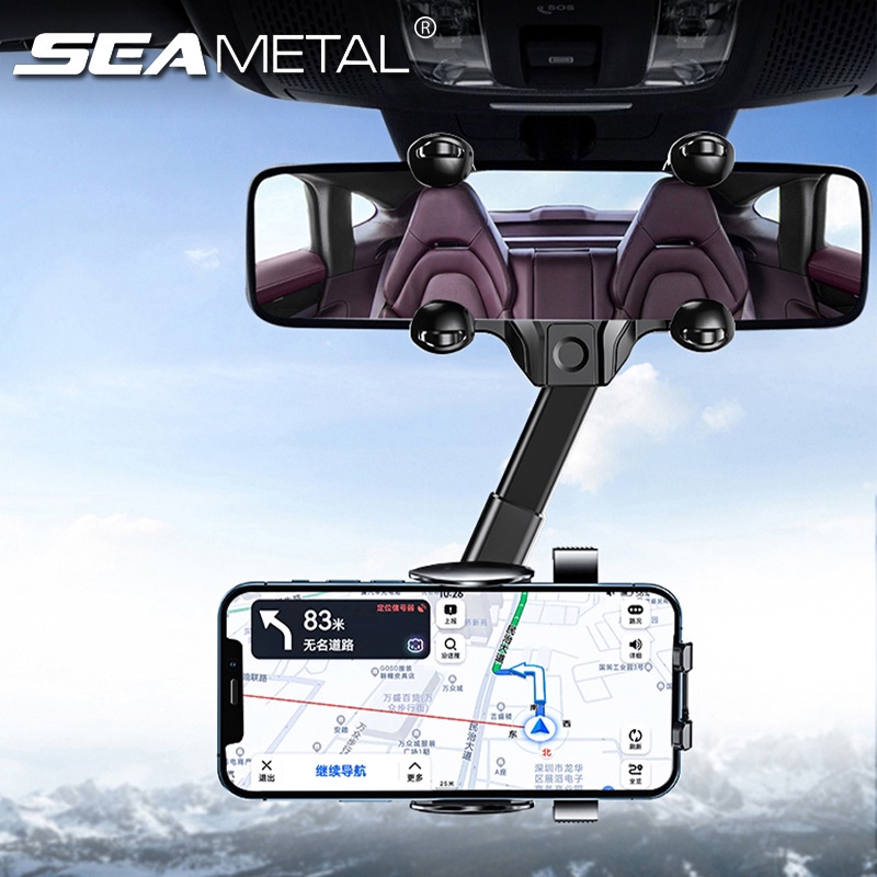 Giá giữ điện thoại GPS SEAMETAL gắn gương chiếu hậu bên trong xe hơi tiện lợi