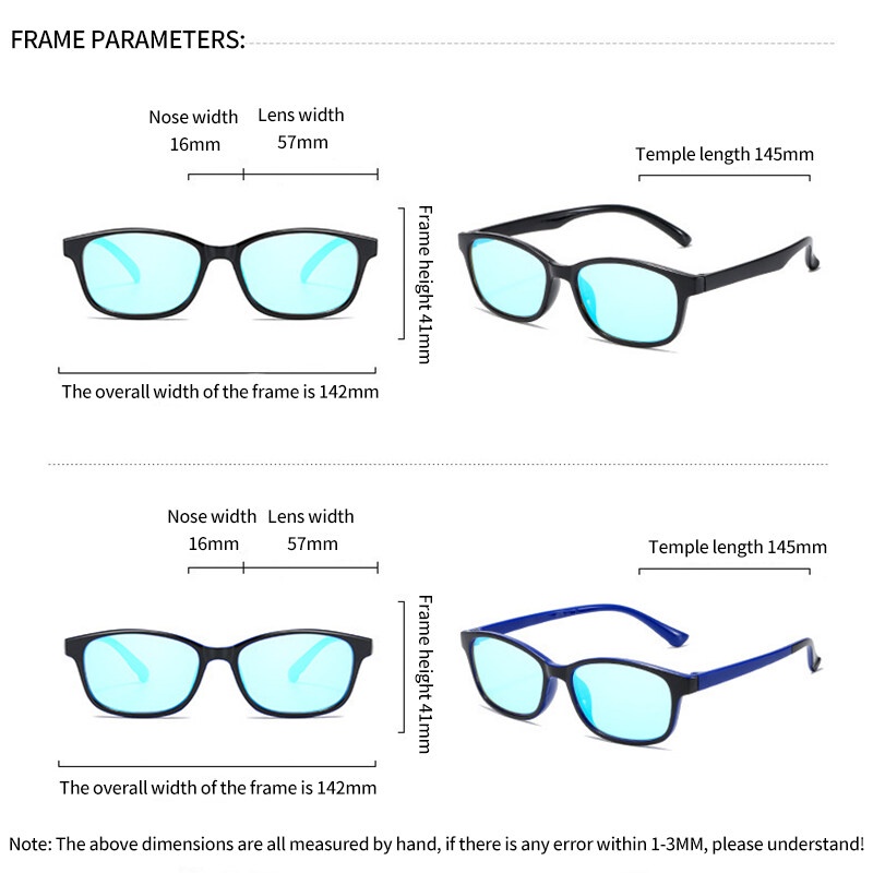 Mắt Kính Hai Mặt Trong Suốt Màu Sáng Thời Trang Unisex