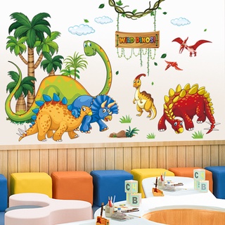 Decal dán tường Khủng long sắc màu