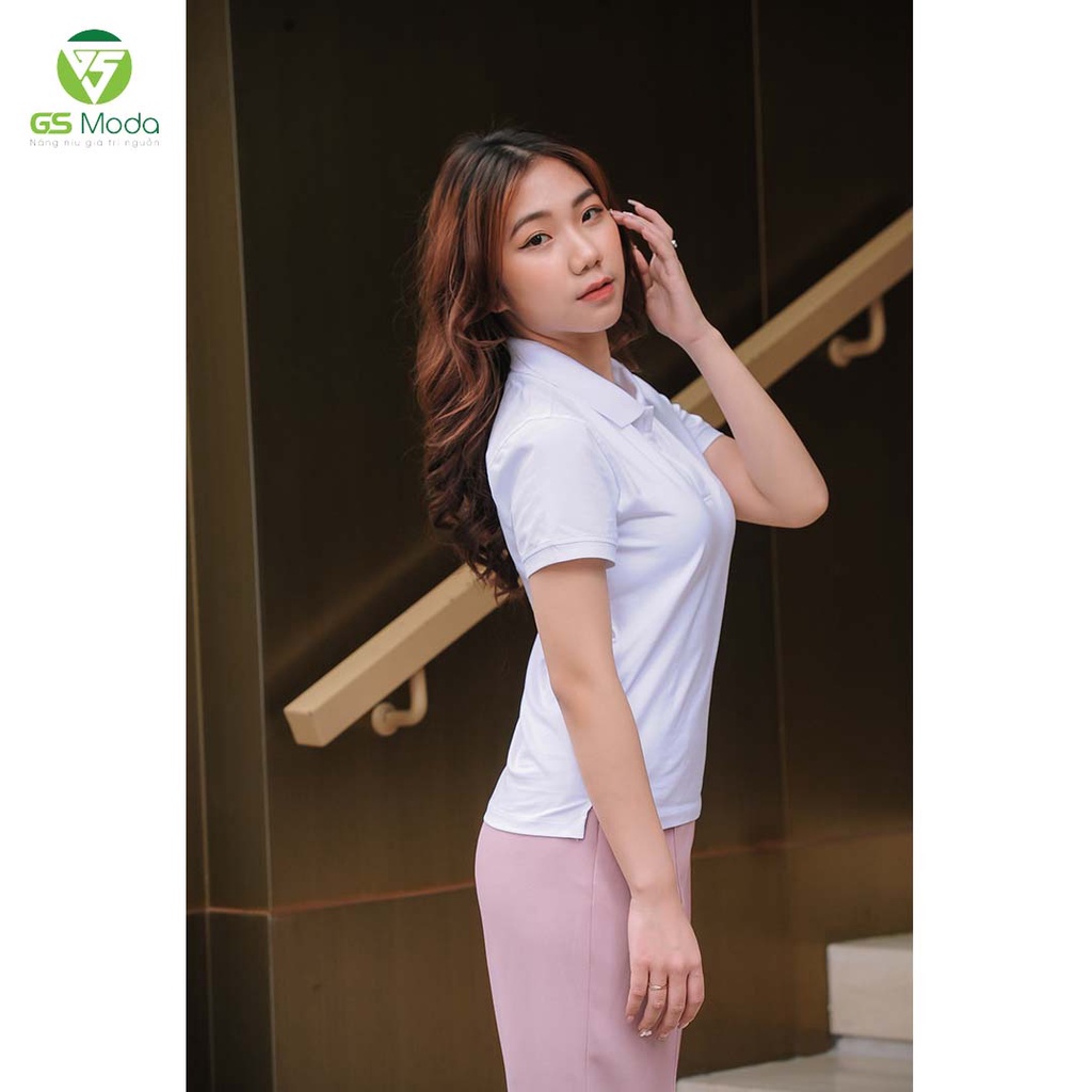 Áo polo nữ GSMODA, thiết kế phong cách thanh lịch, chất cotton thấm hút mồ hôi GP1L