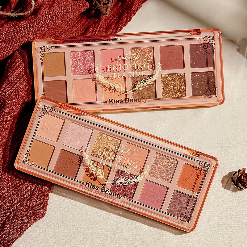 Bảng mắt 12 ô KisBeauty tone dễ dùng nhiều nhũ (có sẵn-giao nhanh) | BigBuy360 - bigbuy360.vn