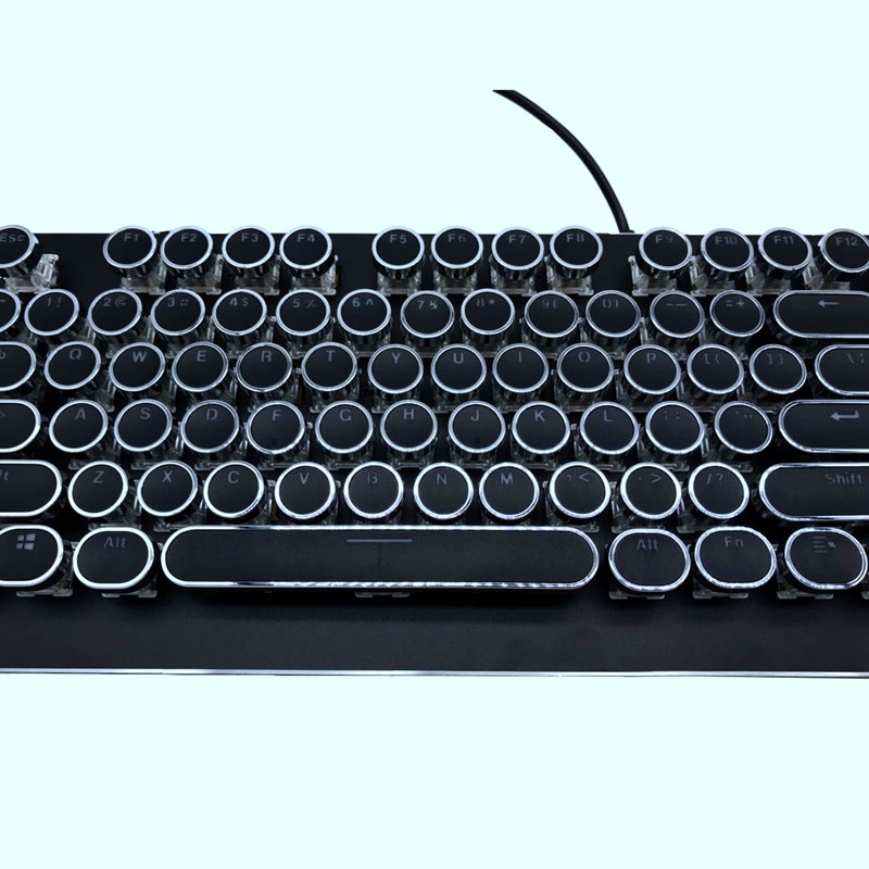 Retro Mechanical Gaming Keyboard, 14 RGB Backlit, Blue Switch -Tactile & Clicky, Typewriter Style, 104 Keys | BigBuy360 - bigbuy360.vn