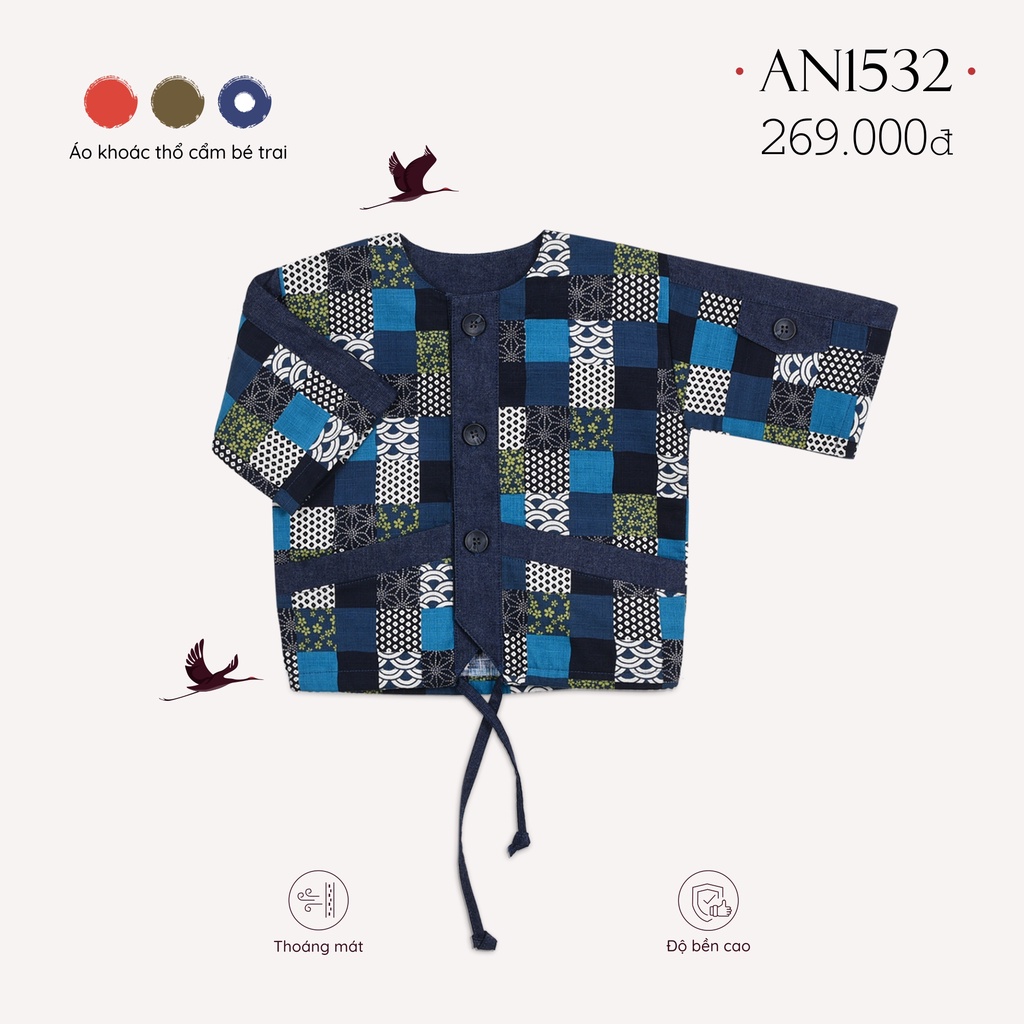 Áo Khoác Thổ Cẩm Bé Trai AN1532 - HELLO BnB