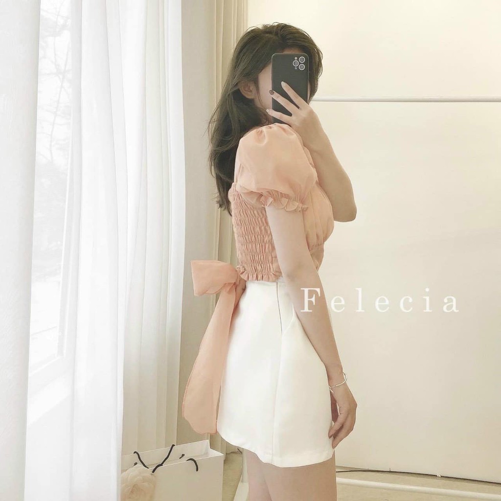 Áo tiểu thư buộc NƠ LƯNG (kèm ảnh thật,video)