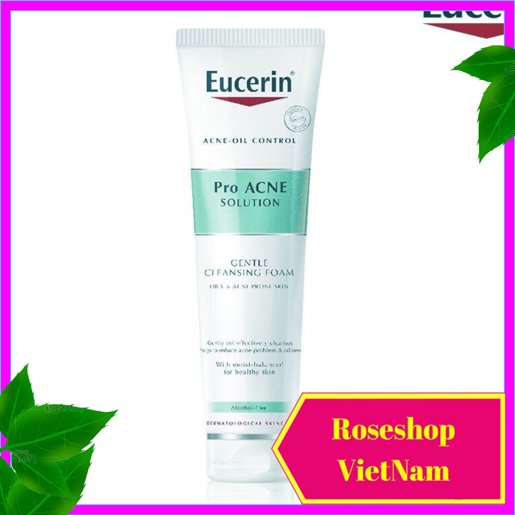 ✅[CHÍNH HÃNG] Sữa Rửa Mặt Cho Da Mụn Eucerin Pro Acne Solution Gentle Cleansing Foam 150g - Tạo Bọt Dịu Nhẹ. RSVN SP62