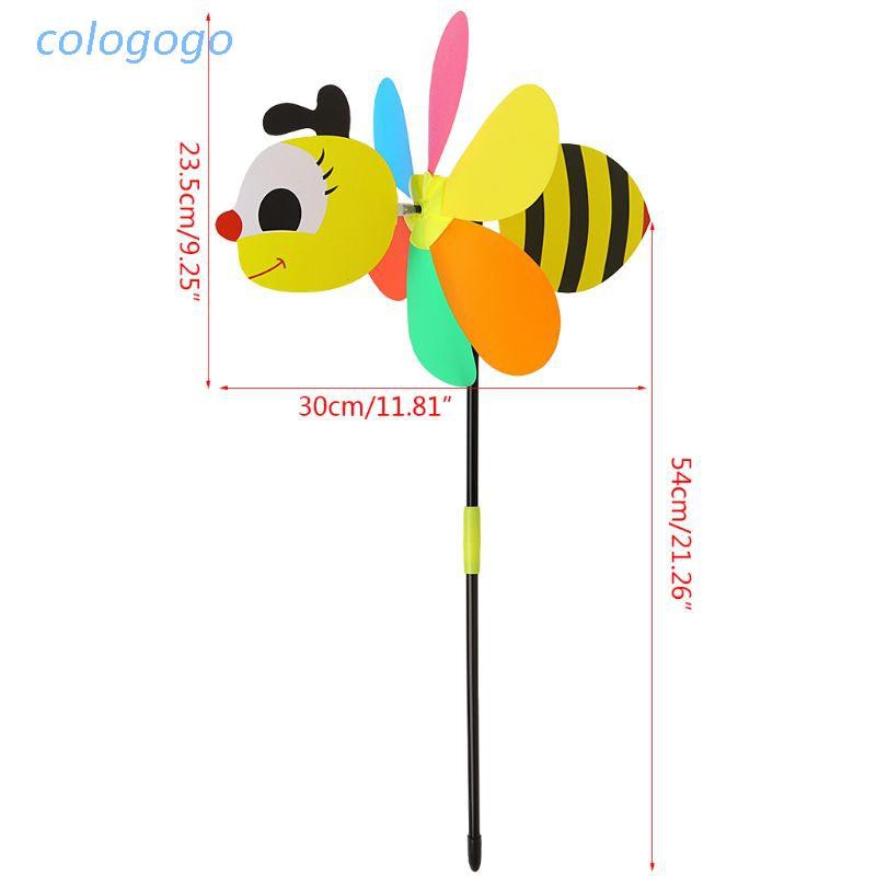 COLO  New Sell 3D Large Animal Bee Windmill Wind Spinner Whirligig Yard Garden Decor