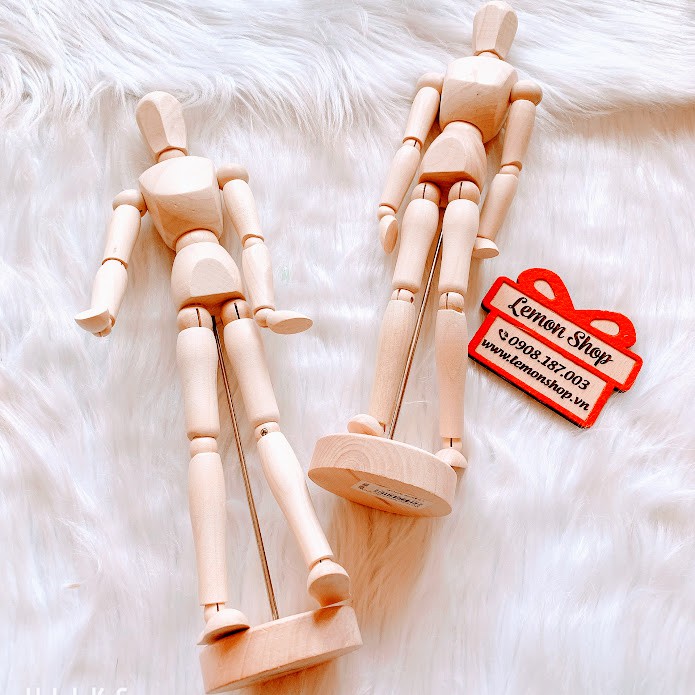 Mô Hình Người Gỗ Nghệ Thuật (30cm) - 1 cai