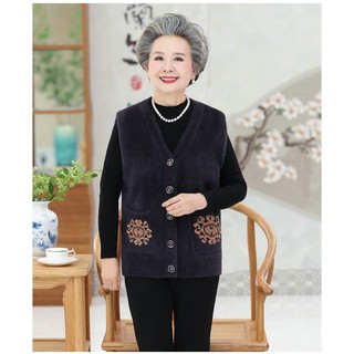 Áo gile len lông cừu cho mẹ cho bà