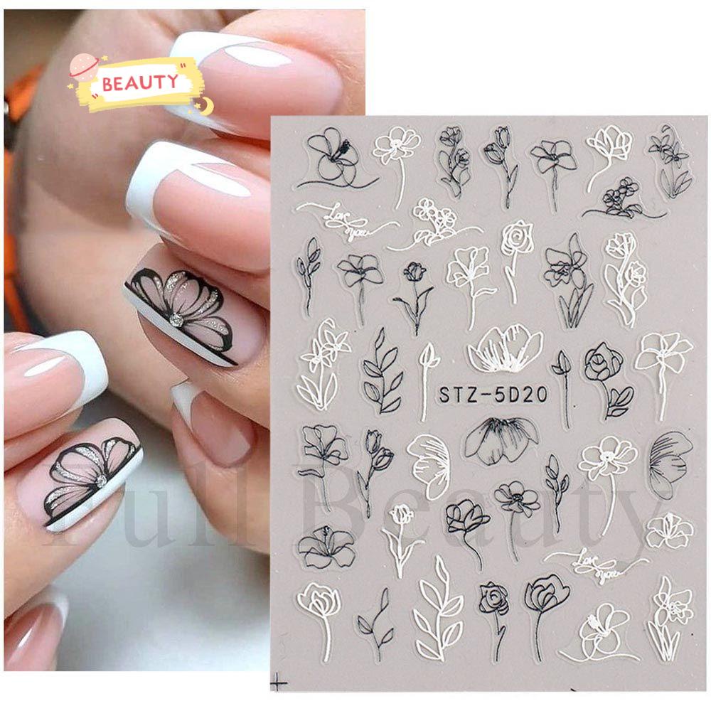 Giấy Decal Họa Tiết Nổi Dán Móng Nghệ Thuật