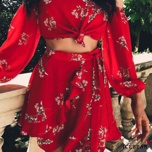 Set áo croptop trễ vai + chân váy lưng cao thiết kế quyến rũ | BigBuy360 - bigbuy360.vn