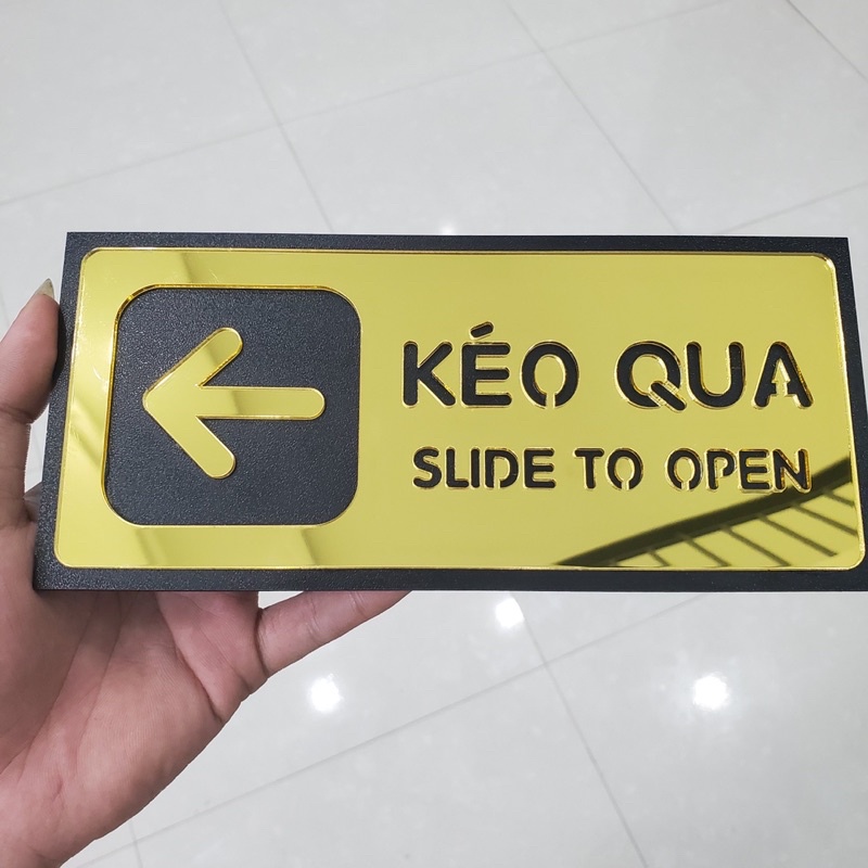 Bảng chỉ hướng Kéo Qua  Dán Cửa Sang Trọng, Hiện Đại, Đẳng Cấp