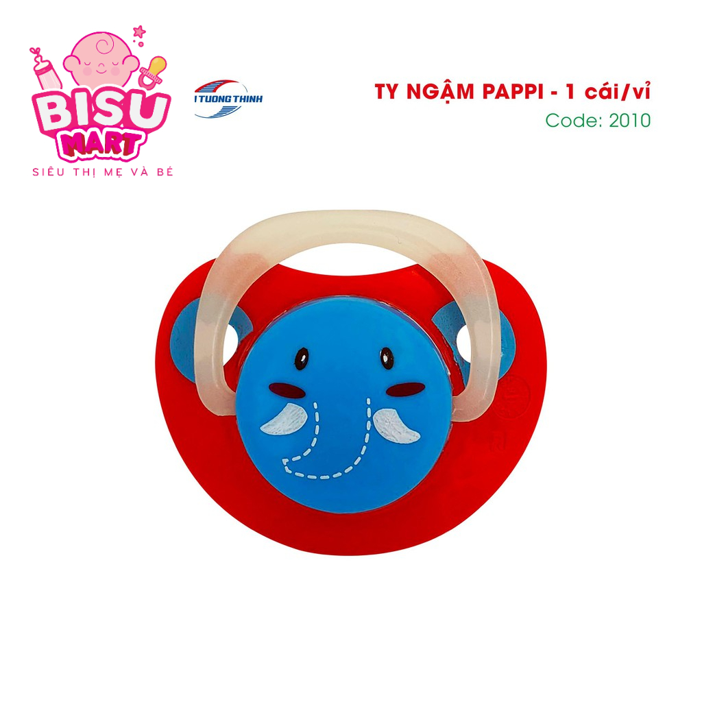 Núm ti giả, Ty ngậm dẹp silicon cho bé PAPPI Thailand ( MẪU MỚI)