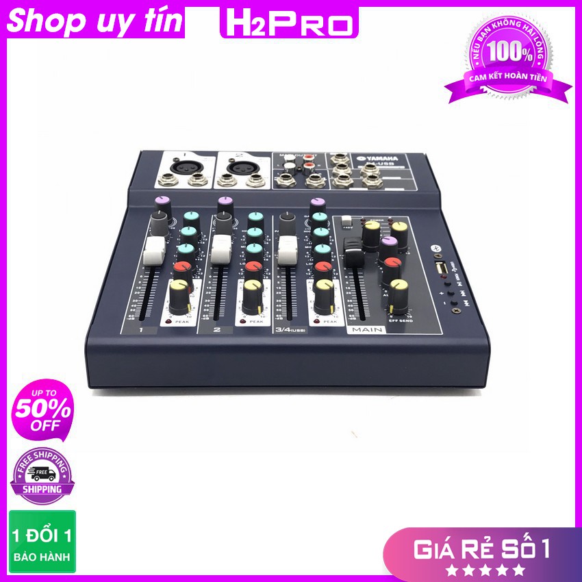 [RẺ VÔ ĐỊCH] Mixer Yamaha F4-USB H2Pro Bluetooth-4 Kênh, bộ trộn âm thanh Mixer F4 Bluetooth chất lượng cao