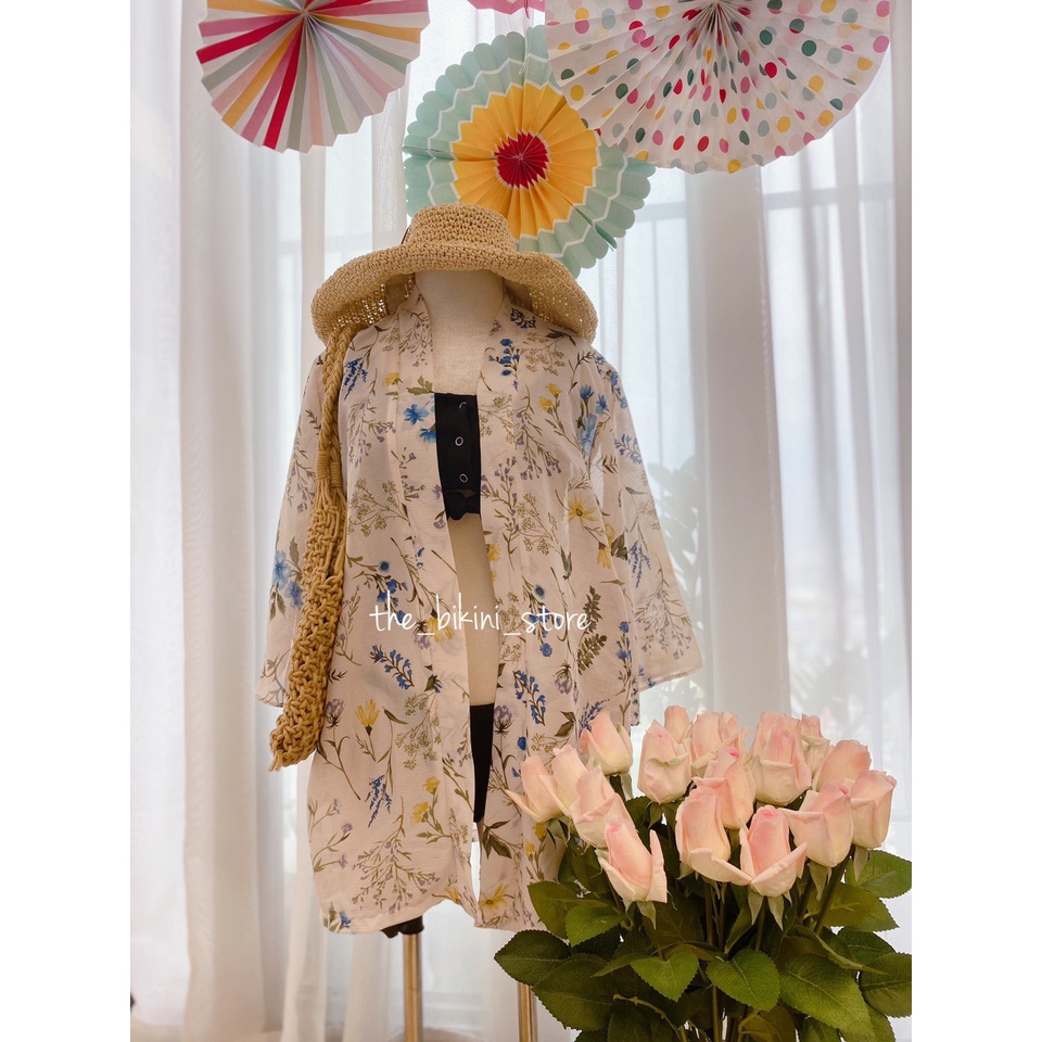 Kimono Áo Choàng Đi Biển Họa Tiết KT123