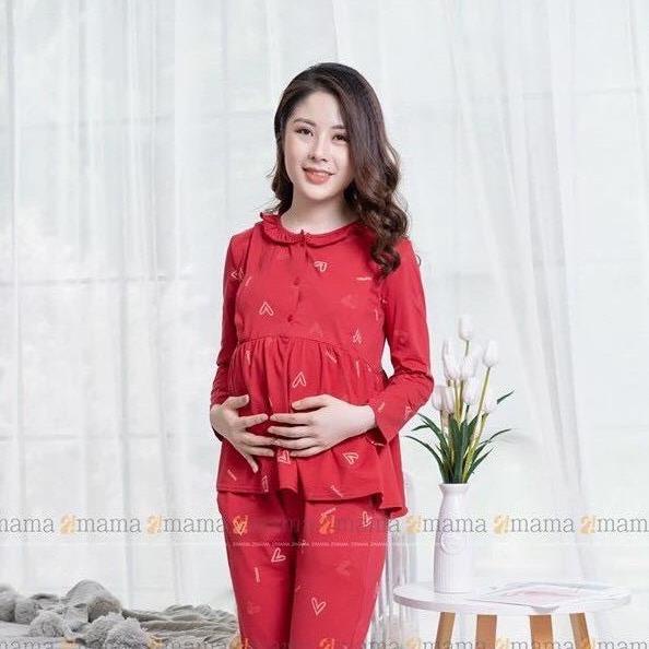 ◕✻Đồ bộ bầu và sau sinh TIM MỚI kéo khóa ngực cho con bú, chất cotton mềm mịn mẹ mặc nhà BD904 !