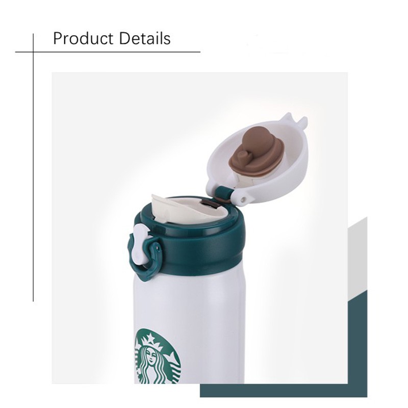 Bình nước giữ nhiệt 500ml starbucks cute chất liệu thép không gỉ 304 XIAOMIMI.VN PVN17508