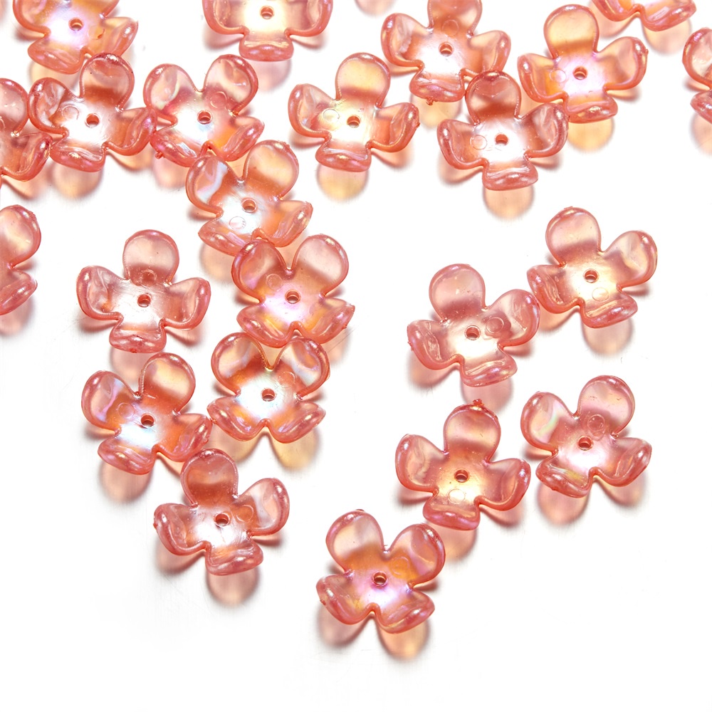 Set 50/ 100 hạt xỏ ST.KUNKKA kiểu dáng bông hoa nhựa ABS làm trang sức DIY tiện lợi