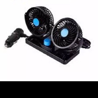 Quạt đôi 12v-24v cho xe ô tô