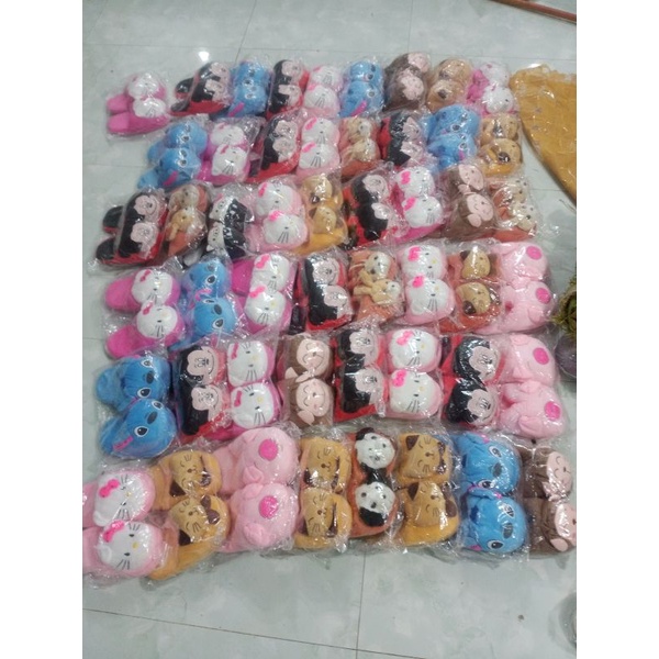 Dép bông mang trong nhà cho bé 3-7 tuổi