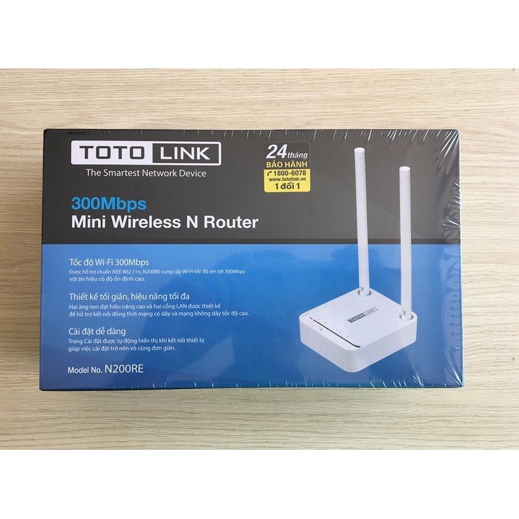 Bộ phát Wifi Totolink N200RE - Mini Router Wi-Fi chuẩn N 300Mbps