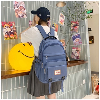 【FANTO】Middle school student schoolbag girl simple and versatile high school student computer backpack large capacity travel leisure backpack