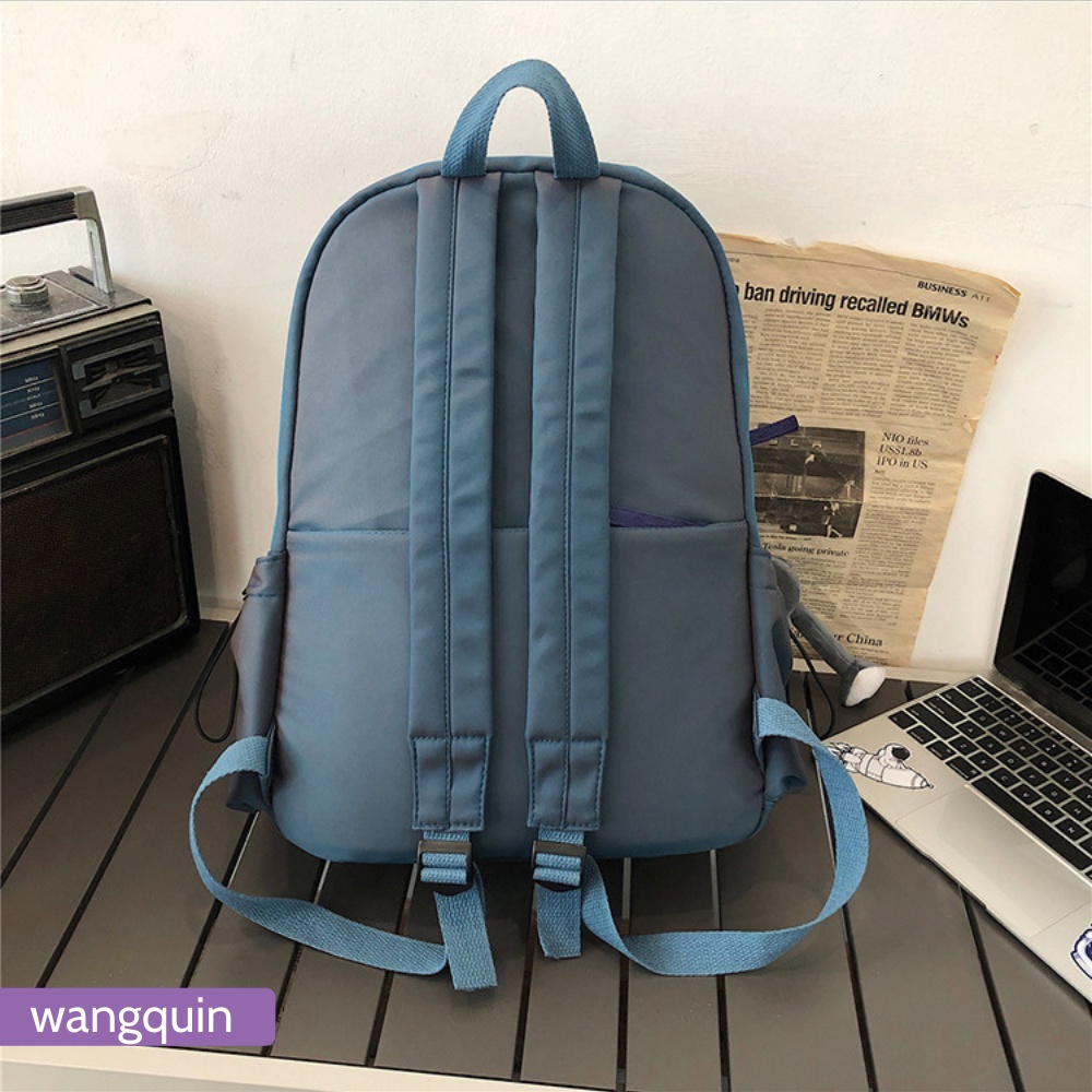 W&amp;Q Backpack Laptop Cặp Học Sinh - Xanh Ánh Tím - Kháng Nước - Trend Mới 2021 - Ảnh Thật Có Sẵn