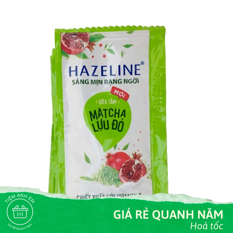 Sữa tắm Hazeline Matcha Lựu Đỏ Dây 12 gói x 4.5g