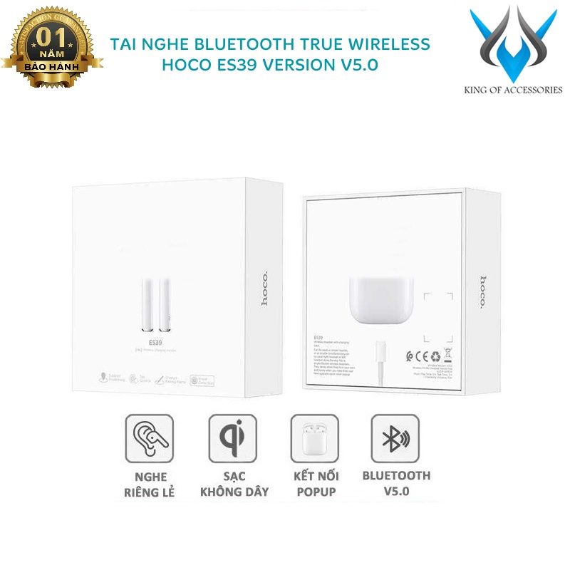 Tai nghe Bluetooth True Wireless Hoco ES39 Original series V5.0