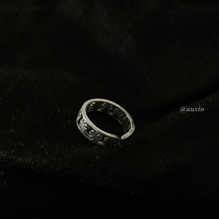 Nhẫn bạc thái hình hoa cúc điều chỉnh được thời trang nam nữ 23594
