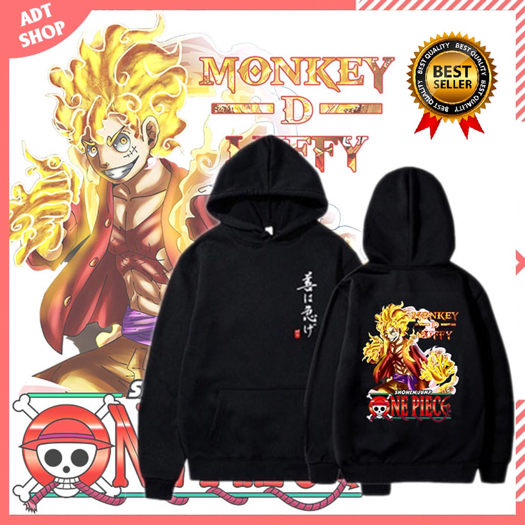 4 Mẫu Áo Hoodie One Piece  in hình luffy gear 5 nika độc đẹp giá rẻ