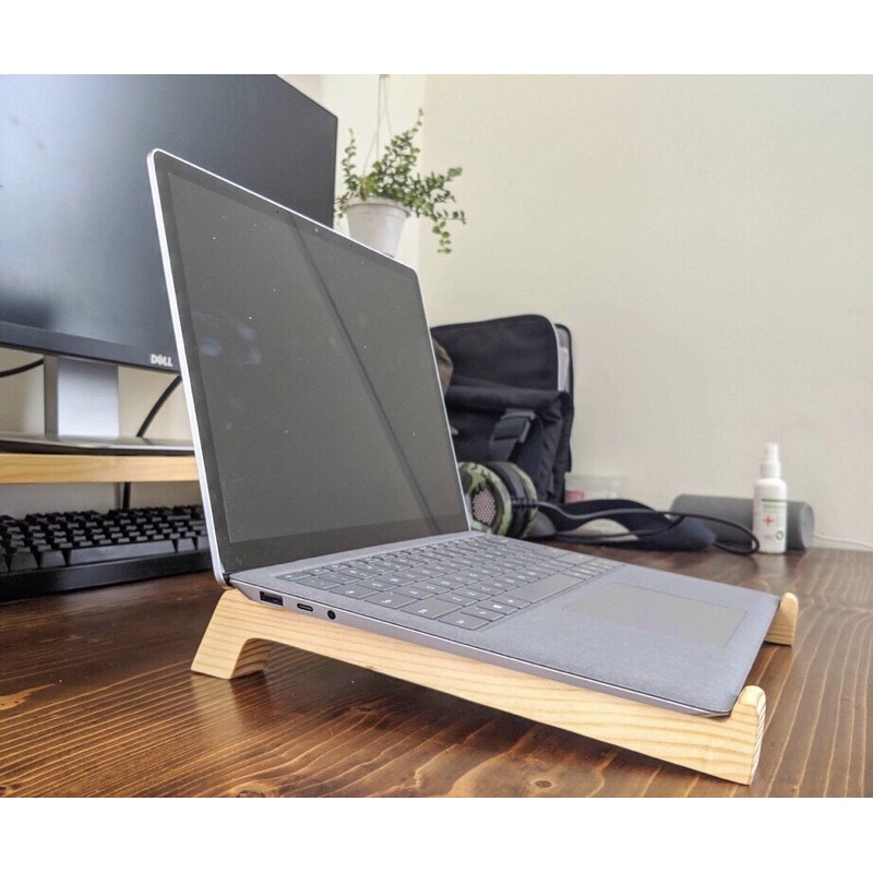 Chân gỗ kê laptop nhỏ gọn tiện lợi giúp tản nhiệt máy, giá đỡ laptop đa năng - Decor Fancy