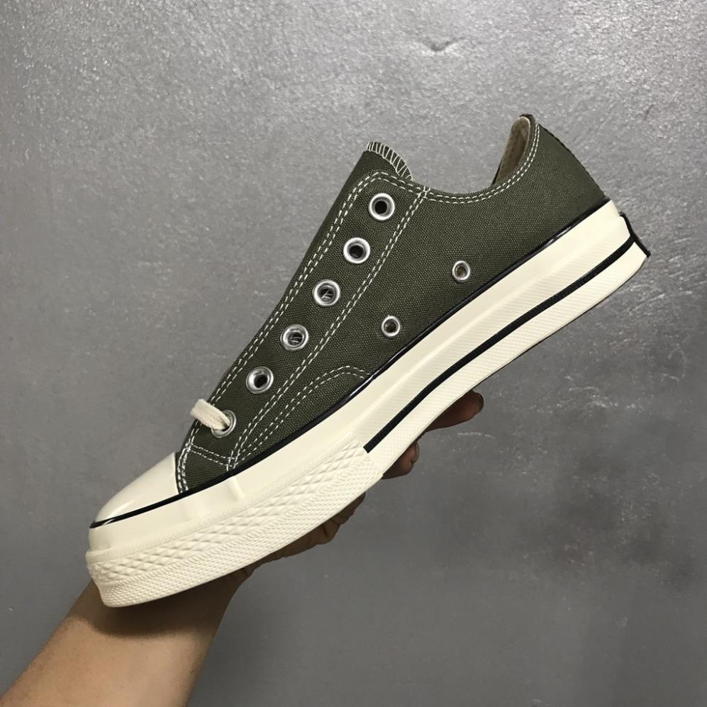 Giày thể thao sneaker nam nữ CV xanh rêu thấp